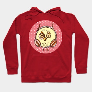 Hand Drawn Owl (pink) Hoodie